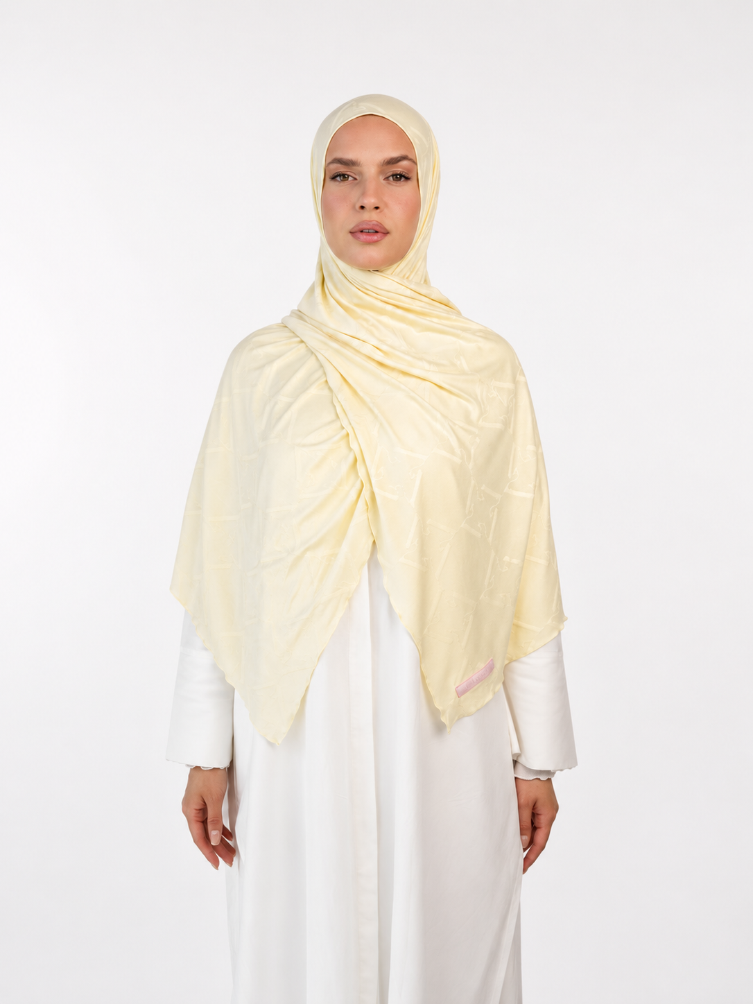 Monogram Scarf Pastel Yellow